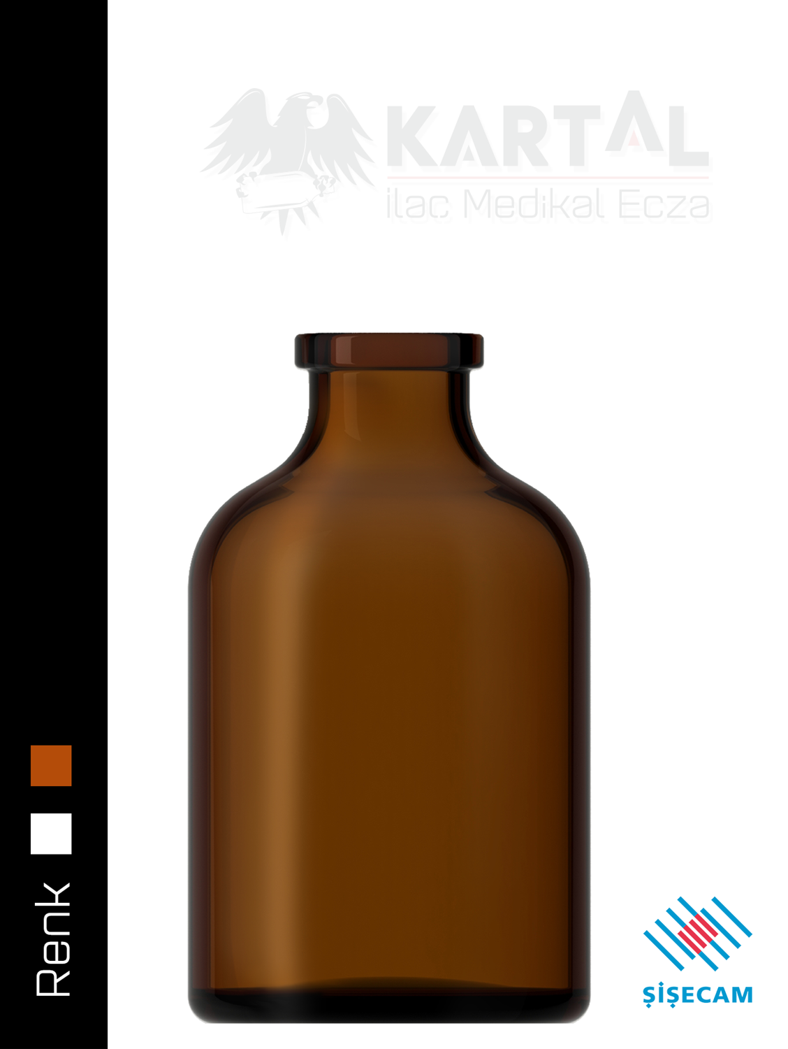 702305 ŞişeCam |Bal| 50 cc Serum Şişesi